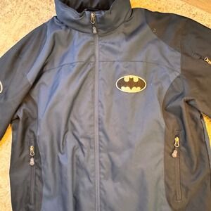 Port Authority Batman Jacket Full Zip Windbreaker Blue‎ Mens Size L
